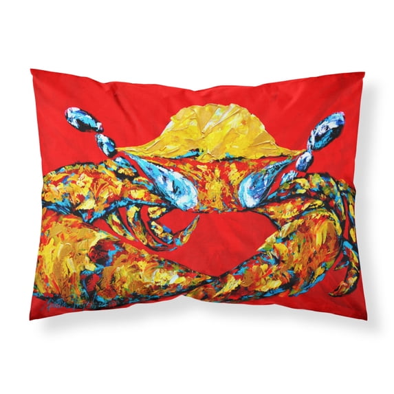 Carolines Treasures MW1115PILLOWCASE Crab Fat And Sassy Moisture Wicking Fabric Standard Pillowcase, Large, Multicolor