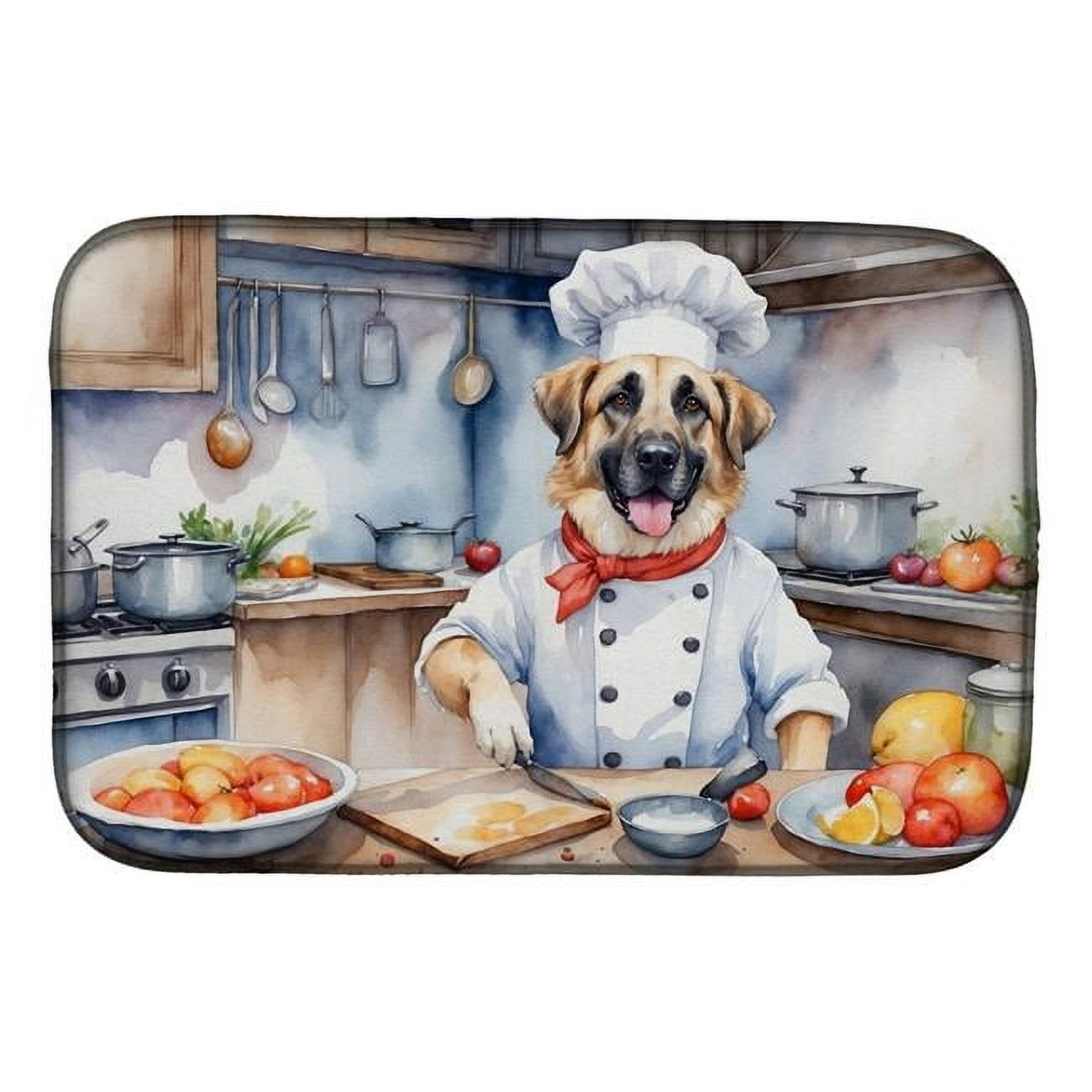 Carolines Treasures DAC6191DDM 21 x 14 in. Anatolian Shepherd The Chef Dish Drying Mat