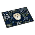 thumbnail image 1 of Carolines Treasures BB5063JMAT 24 x 36 in. Blue Flowers Longhair Creme Dachshund Indoor or Outdoor Mat, 1 of 4