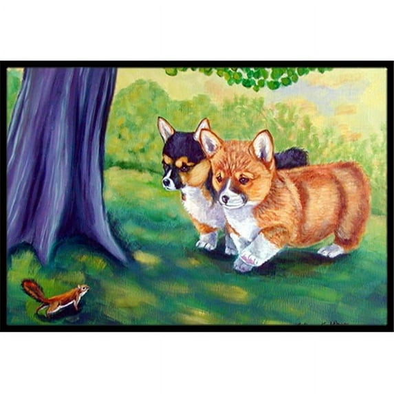 Carolines Treasures  24 x 36 in. Corgi Indoor Or Outdoor Doormat