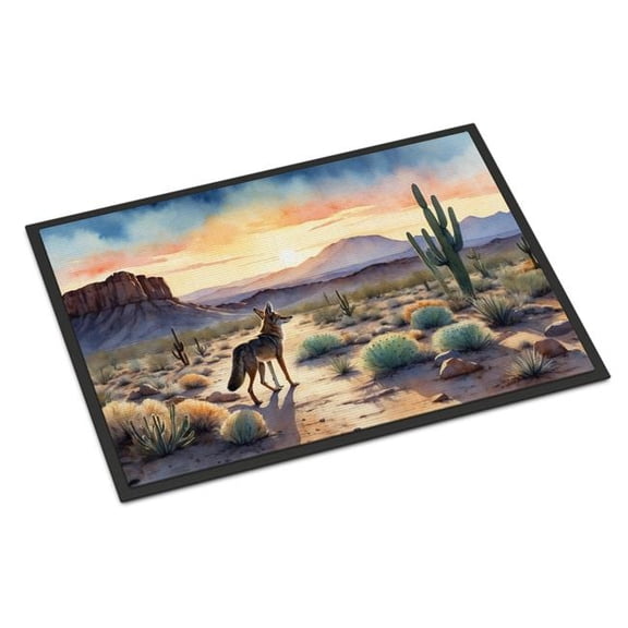 Carolines Treasures DAC7683JMAT 24 x 36 in. Desert Sunset Coyote Doormat