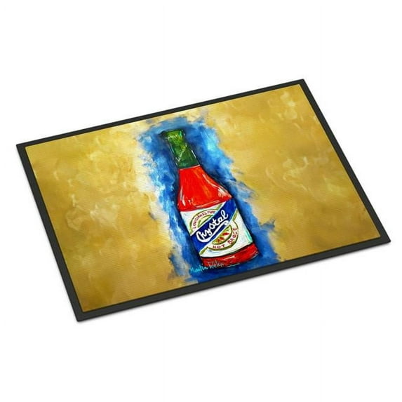 Carolines Treasures MW2047JMAT 24 x 36 in. Hot Sauce Crystal Blue Doormat