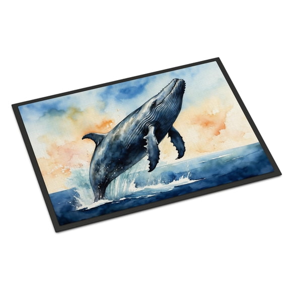 Carolines Treasures DAC7670JMAT 24 x 36 in. Humpback Whale Breaching Doormat