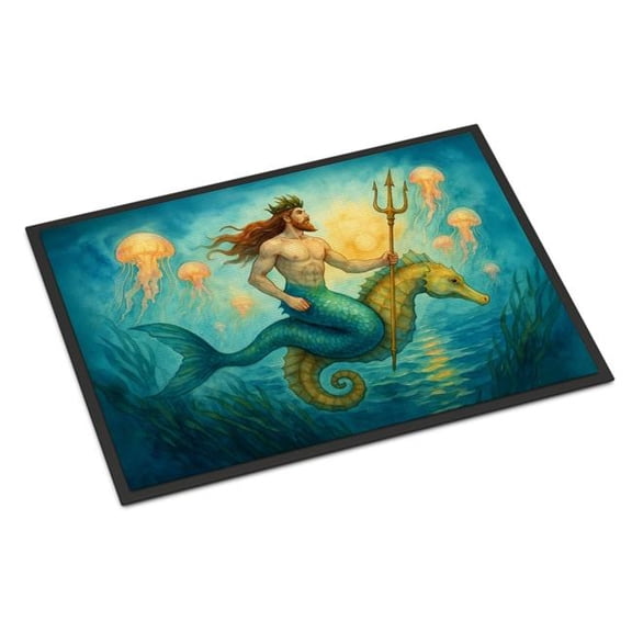Carolines Treasures DAC8252JMAT 24 x 36 in. Merman & Seahorse Doormat