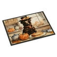 thumbnail image 1 of Carolines Treasures DAC1788JMAT 24 x 36 in. Unisex Chocolate Lab Fall Kitchen Pumpkins Indoor or Outdoor Mat, 1 of 5