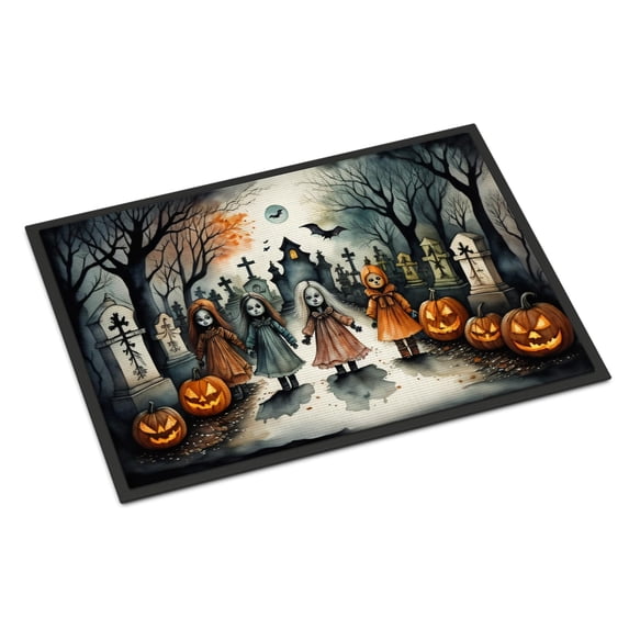 Carolines Treasures DAC2293JMAT 24 x 36 in. Unisex Creepy Dolls Spooky Halloween Indoor or Outdoor Mat