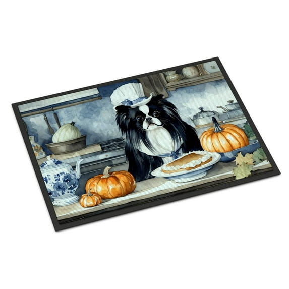 Carolines Treasures DAC1783JMAT 24 x 36 in. Unisex Japanese Chin Fall Kitchen Pumpkins Indoor or Outdoor Mat
