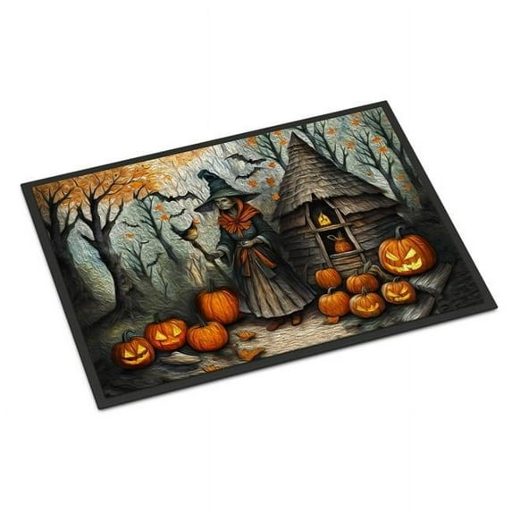 Carolines Treasures DAC2220JMAT 24 x 36 in. Unisex Slavic Witch Spooky Halloween Indoor or Outdoor Mat