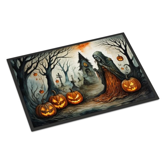 Carolines Treasures DAC2216JMAT 24 x 36 in. Unisex Graveyard Spooky Halloween Indoor or Outdoor Mat