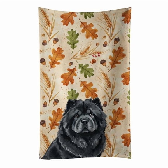 Carolines Treasures 25 x 15 in. Black Chow-Chow Heirloom Fall Kitchen Towel
