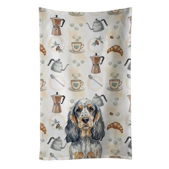Carolines Treasures 25 x 15 in. Blue Roan & Tan English Cocker Spaniel Coffee Bar Kitchen Towel