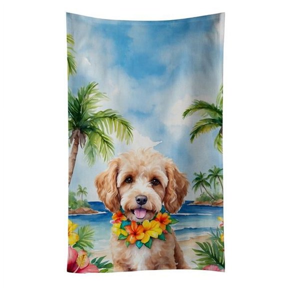 Carolines Treasures DAC6409KTWL 25 x 15 in. Cockapoo Luau Kitchen Towel