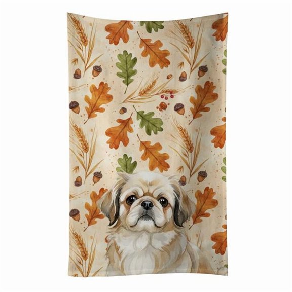 Carolines Treasures  25 x 15 in. Fawn Pekingese Heirloom Fall Kitchen Towel