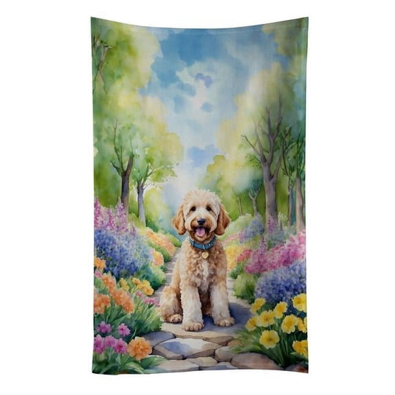 Carolines Treasures DAC6638KTWL 25 x 15 in. Goldendoodle Spring Path Kitchen Towel
