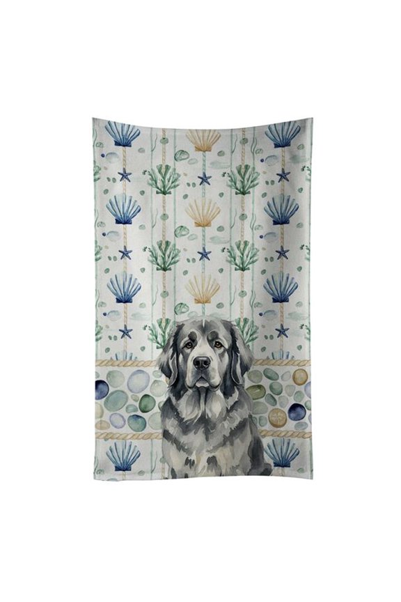 Carolines Treasures WDK7126KTWL 25 x 15 in. Gray Found Land Coastal Sea Glass Kitchen Towel