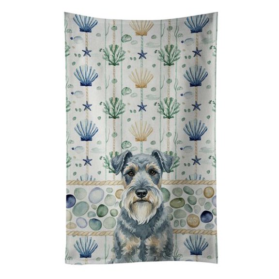Carolines Treasures WDK7089KTWL 25 x 15 in. Kerry Blue Terrier Coastal Sea Glass Kitchen Towel