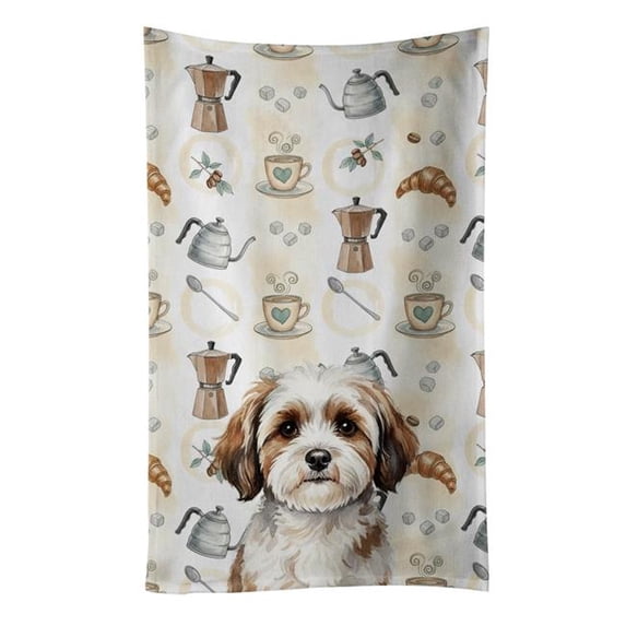 Carolines Treasures 25 x 15 in. Parti-color Havanese Coffee Bar Kitchen Towel