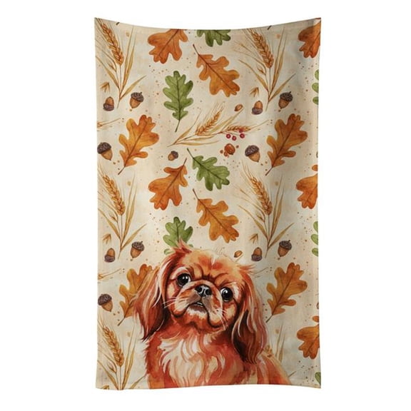 Carolines Treasures  25 x 15 in. Red Pekingese Heirloom Fall Kitchen Towel