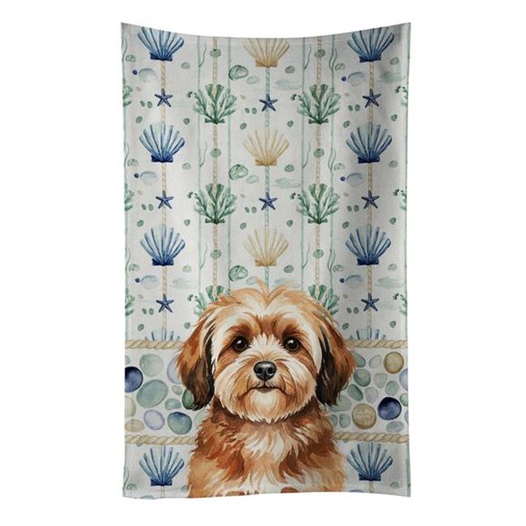 Carolines Treasures WDK7069KTWL 25 x 15 in. Sable Havanese Coastal Sea Glass Kitchen Towel
