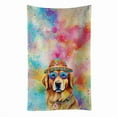 thumbnail image 1 of Carolines Treasures DAC2514KTWL 25 x 15 in. Golden Retriever Hippie Dawg 100 Percent Cotton Kitchen Towel, 1 of 5