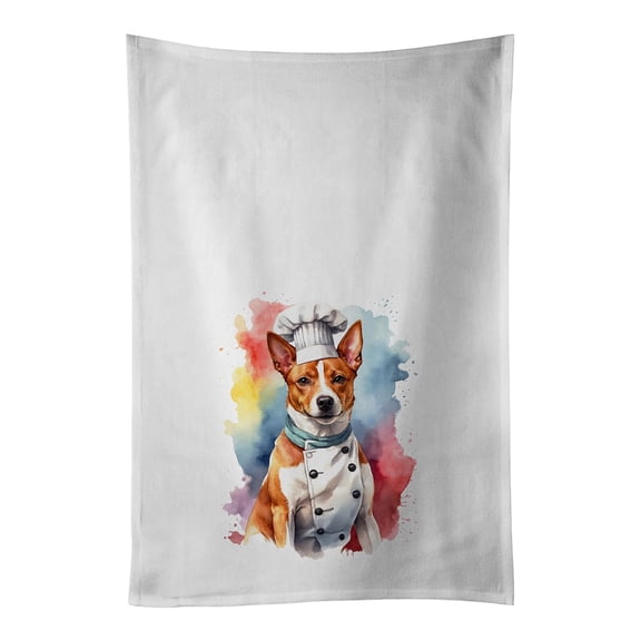 Carolines Treasures DAC7280WTKT 28 x 19 in. Basenji Chef Kitchen Towel - Set of 2