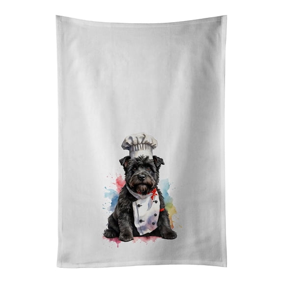 Carolines Treasures DAC7296WTKT 28 x 19 in. Bouvier des Flandres Chef Kitchen Towel - Set of 2
