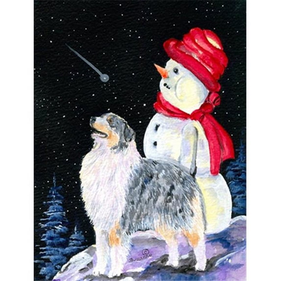 Carolines Treasures 28 x 40 in. Australian Shepherd House Size Canvas Flag