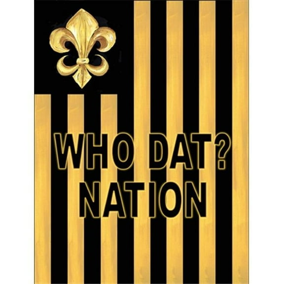 Carolines Treasures 28 x 40 in. Black and Gold Fleur de lis Nation House Size Canvas Flag