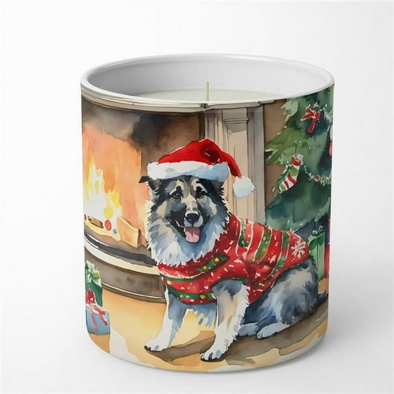 Carolines Treasures DAC2713CDL 3.25 x 3.75 x 3.25 in. Norwegian Elkhound Cozy Christmas Decorative Soy Candle