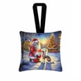 thumbnail image 1 of Carolines Treasures DAC4095PO3 3.5 x 3.5 in. Chinese Crested & Santa Claus Hanging Square Fabric Ornament, 1 of 1