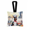 thumbnail image 1 of Carolines Treasures DAC6240PO3 3.5 x 3.5 in. Doberman Pinscher The Chef Hanging Square Fabric Ornament, 1 of 1