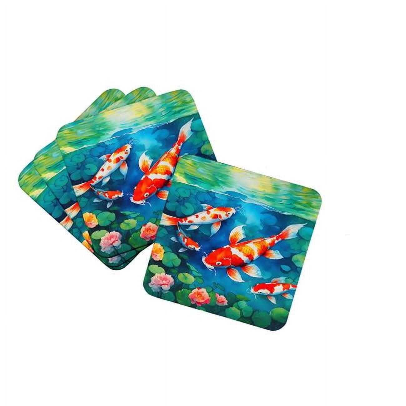 Koi Fish Foam Coasters 3.5 in x 3.5 in - Walmart.com
