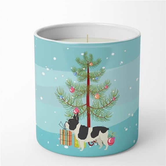 French Bulldog Christmas Tree 10 oz Decorative Soy Candle 3.25 in x 3.75 in