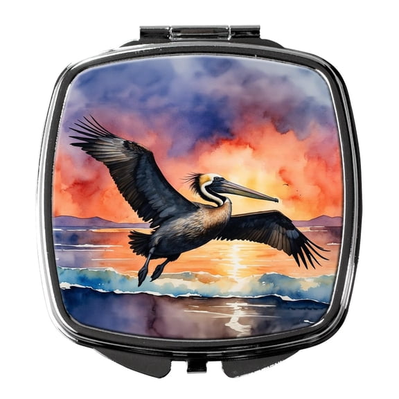 Carolines Treasures DAC7509SCM 3 x 2.75 in. Pelican Fiery Sunset Compact Mirror