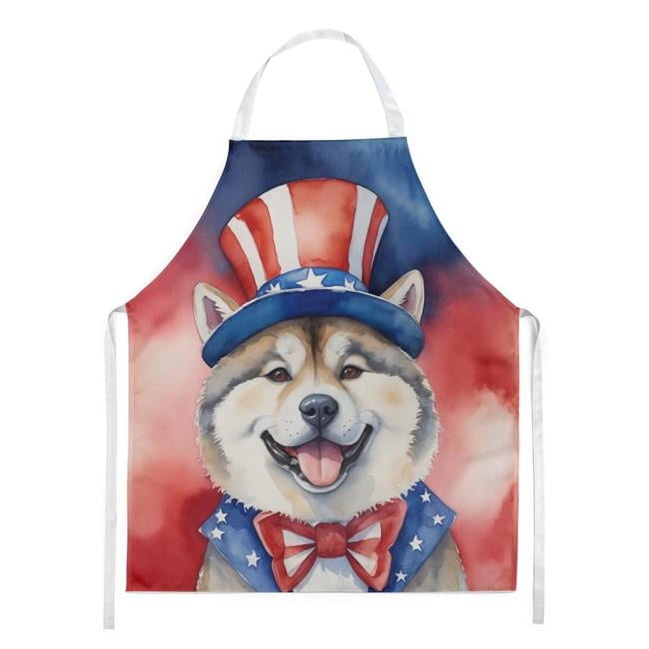 Carolines Treasures DAC5634APRON 30 x 27 in. Akita Patriotic American Apron