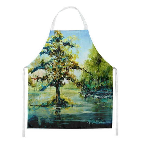 Cypress Tree in the Bayou Blue Apron 27 in x 30 in