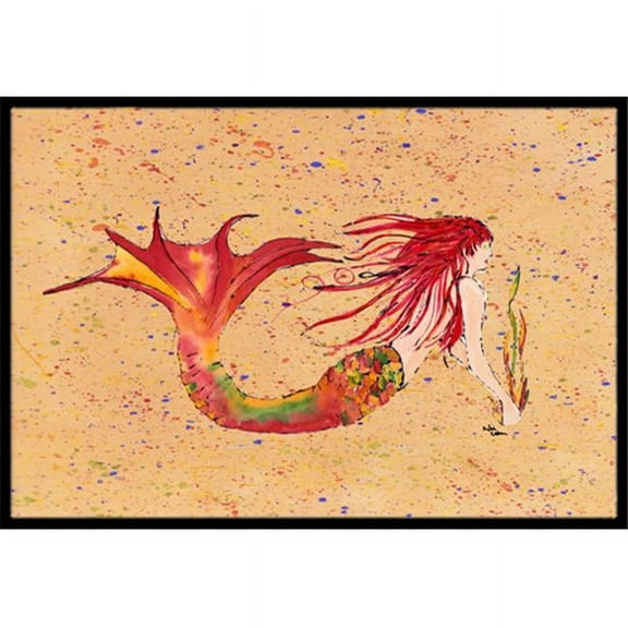 Carolines Treasures  36 x 24 in. Mermaid Indoor Or Outdoor Doormat
