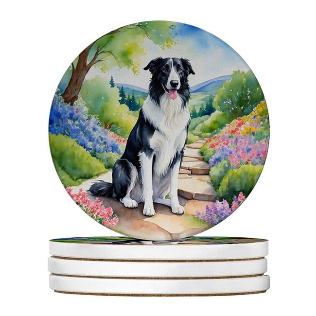 Caroline's Treasures Borzoi Spring Path Coasters
