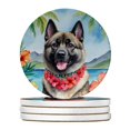 thumbnail image 1 of Carolines Treasures DAC6481RCS4 4 x 4 in. Norwegian Elkhound Luau Sandstone Coasters - Large - Pack of 4, 1 of 1