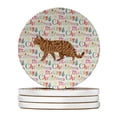 thumbnail image 1 of Carolines Treasures WDK2654RCS4 4 x 4 in. Unisex Toyger Cat Christmas Large Sandstone Coasters - Pack of 4, 1 of 3