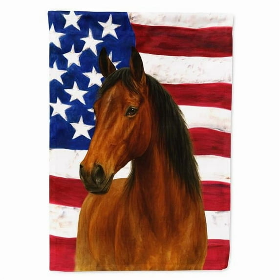 Carolines Treasures WDK6528CHF 40 x 28 in. Bay Tennessee Walking Horse American House Flag