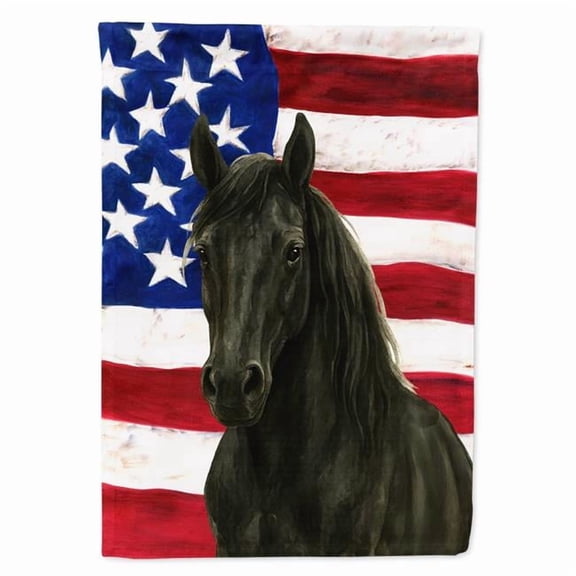 Carolines Treasures WDK6471CHF 40 x 28 in. Black Andalusian Horse American House Flag