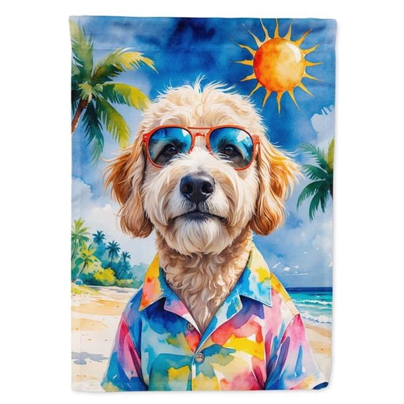 Carolines Treasures DAC8279CHF 40 x 28 in. Goldendoodle Summer Beach Time House Flag