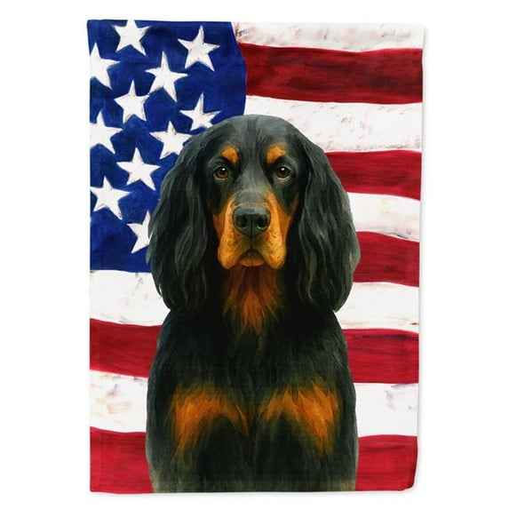 Carolines Treasures WDK6362CHF 40 x 28 in. Gordon Setter American Flag House Flag