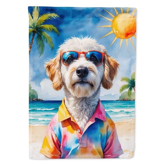 Carolines Treasures DAC8280CHF 40 x 28 in. Labradoodle Summer Beach Time House Flag