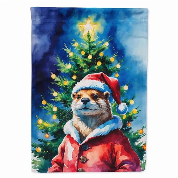 Carolines Treasures DAC8535CHF 40 x 28 in. Otter Christmas House Flag