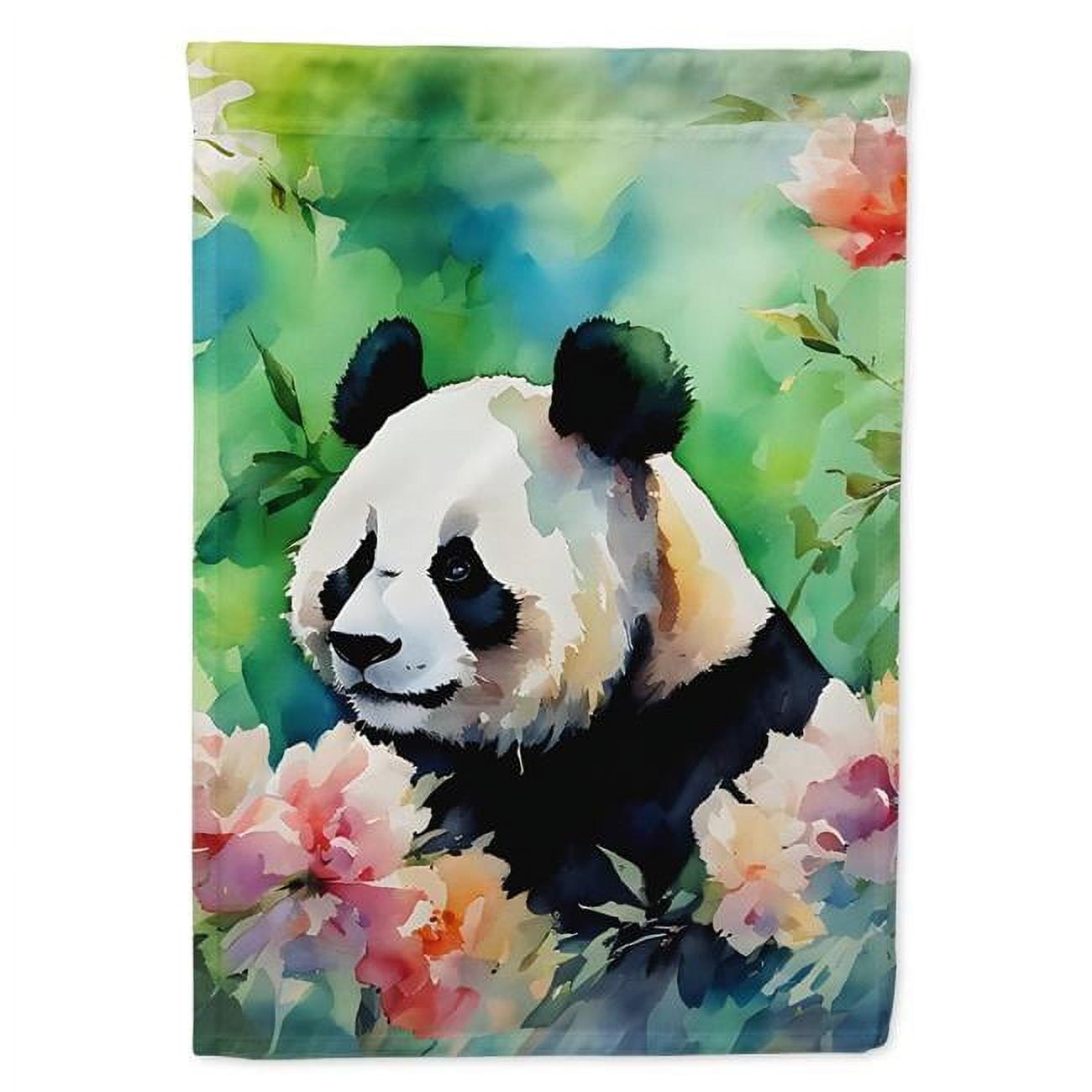 Caroline's Treasures Panda House Flag Large Porch Sleeve Pole Decorative Outside Yard Banner Artwork Wall Hanging, Polyester, House Size, Multicolor