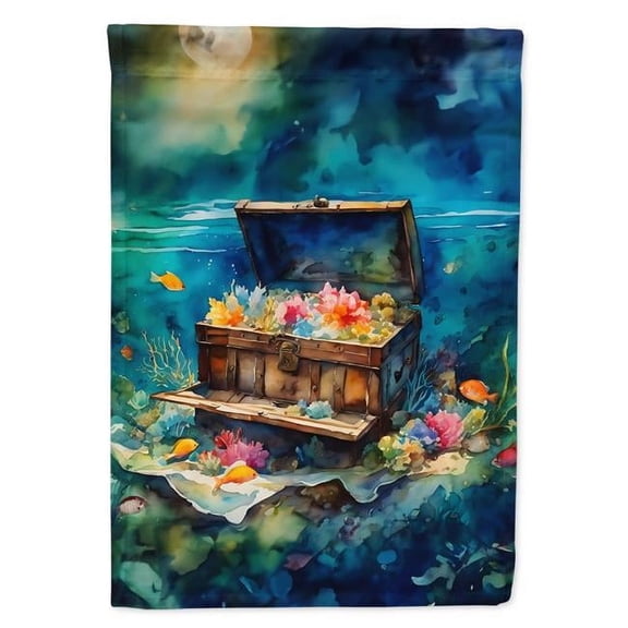 Carolines Treasures DAC2838CHF 40 x 28 in. Treasure Chest House Flag