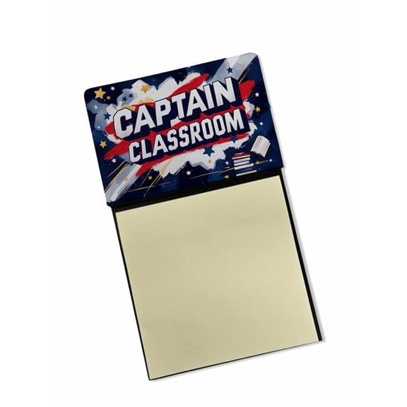 Carolines Treasures DAC8730TSN 5.25 x 3.25 in. Captain Classroom Funny Sticky Note Holder for Teachers Gift