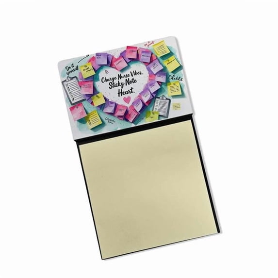 Carolines Treasures DAC8670NSN 5.25 x 3.25 in. Charge Nurse Vibes Sticky Note Holder